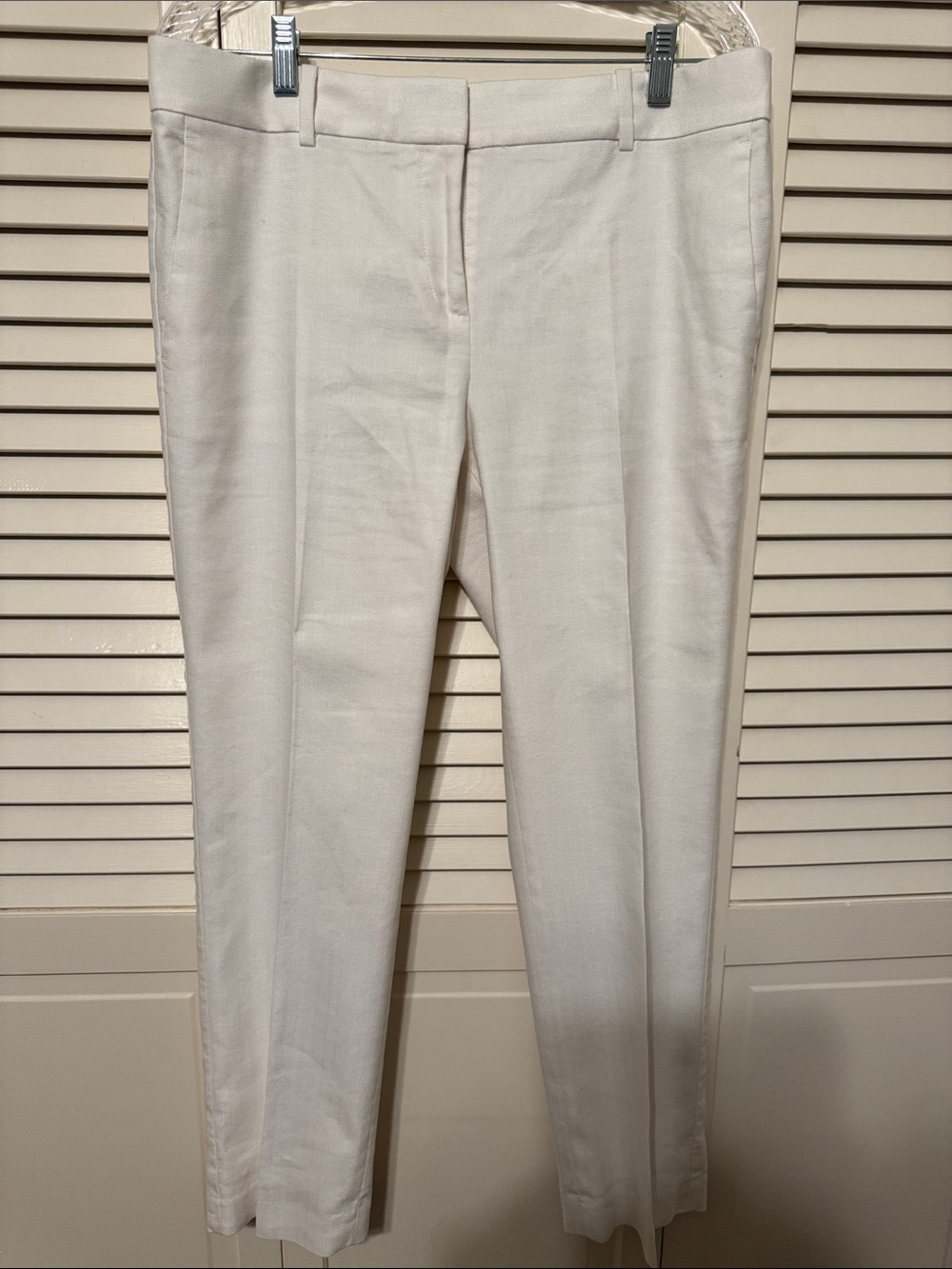 Ann Taylor Straight Leg Dress Pants in White